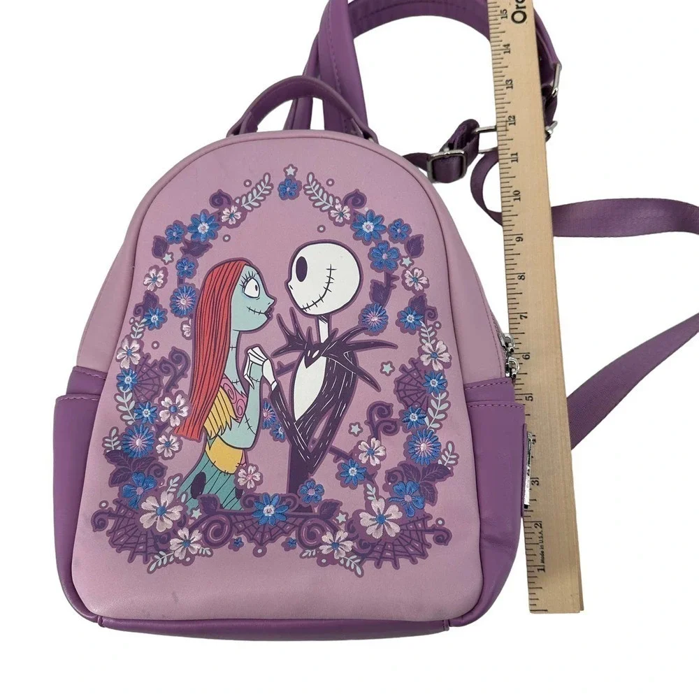 Disney Loungefly Jack Sally Nightmare Before Christmas Burton Backpack Purple